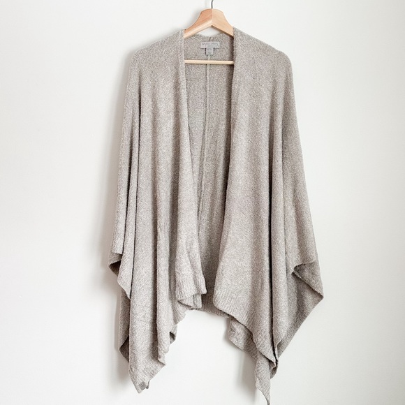 Barefoot Dreams cozychic lite grey weekend wrap open front cardigan - Picture 6 of 8